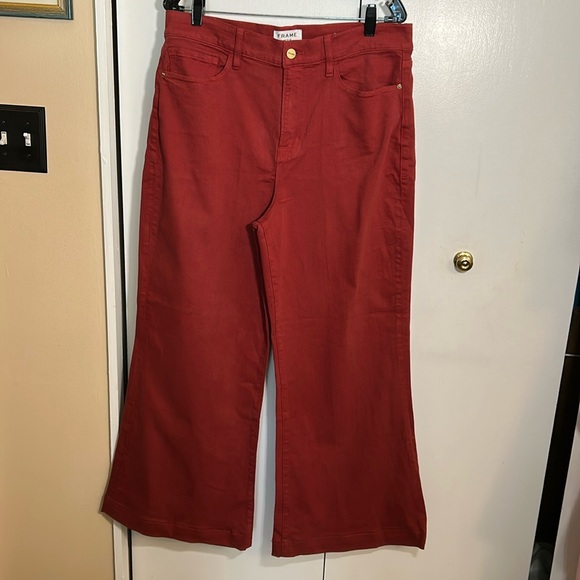 Frame Denim Denim - NWOT Frame Le Palazzo Jeans in Brick Red size 34